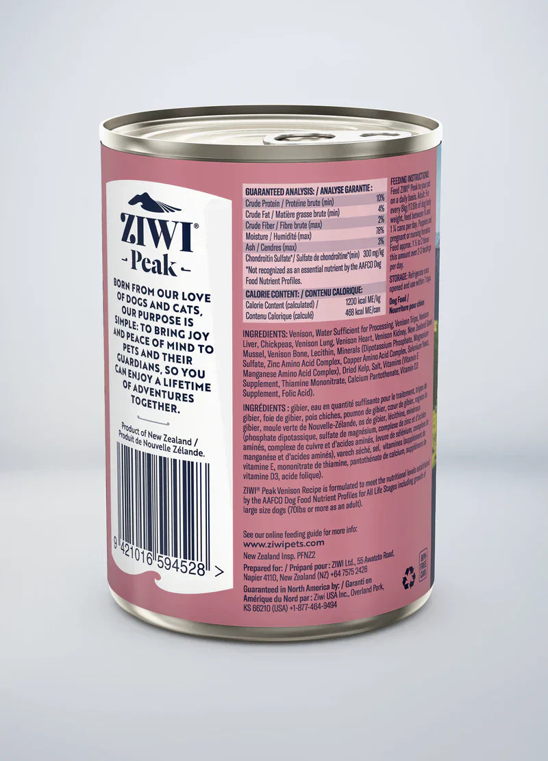 Ziwi - Venison Recipe Dog Canned Food (390g) image 1