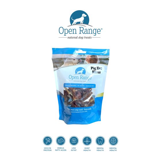 Open Range - Pig Ear Slices Dog Treats 125g