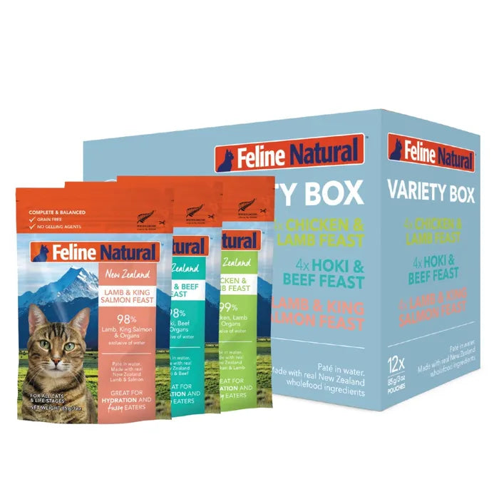 Feline Natura - Variety Box Pouch Wet Cat Food 12 x 3 oz