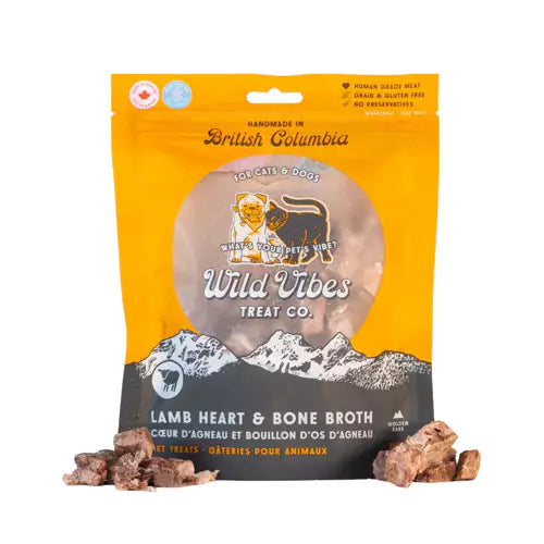 Wild Vibes Lamb Heart & Bone Broth Treats 80g