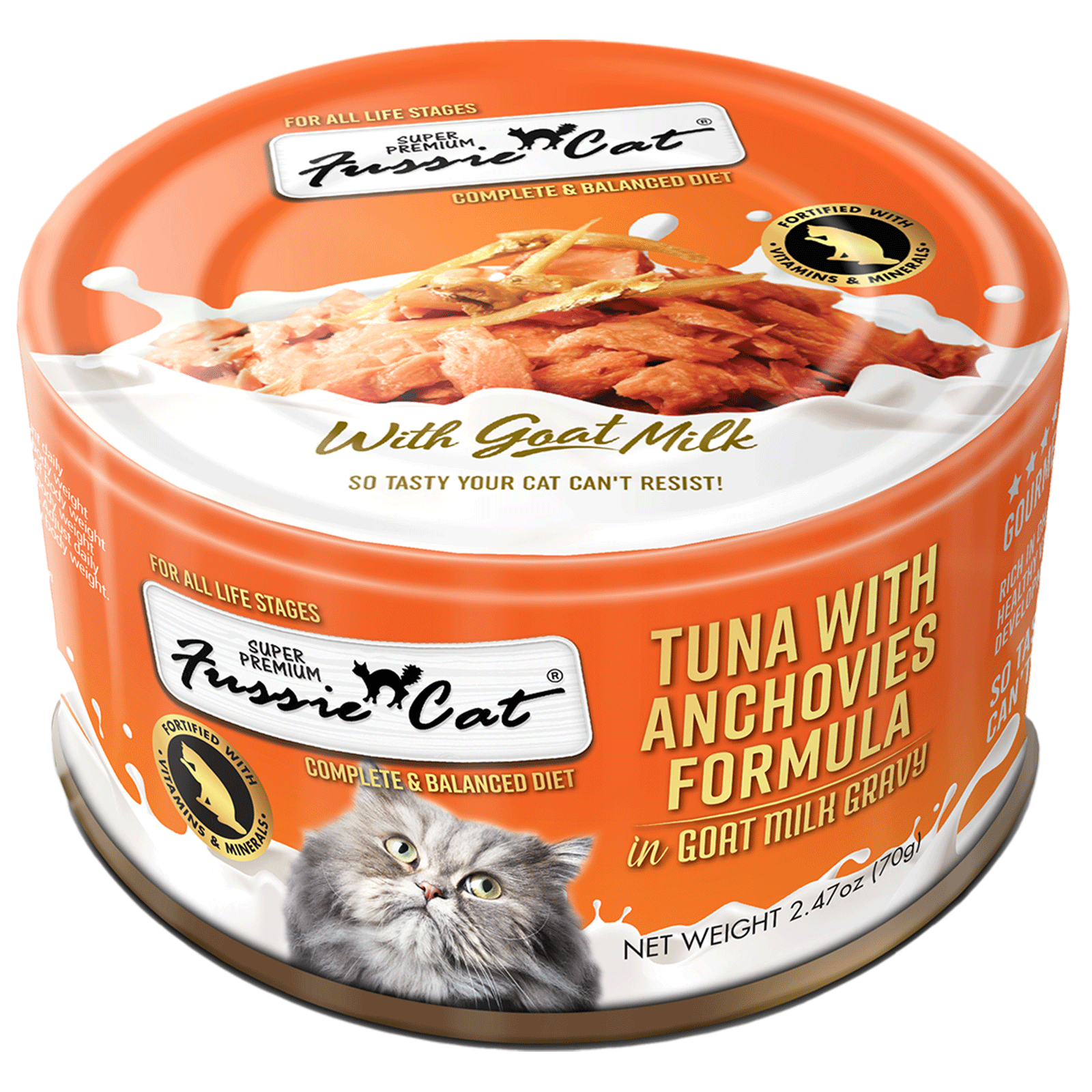 Fussie Cat - Tuna/Anchovies in goat milk 70g image 0