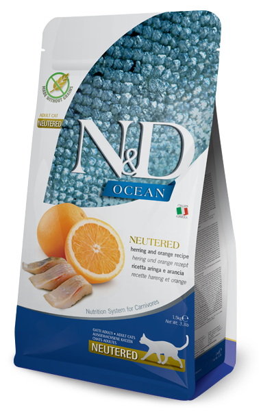 Farmina N&D Ocean - Herring & Orange Neutered Cat Food 1.5kg