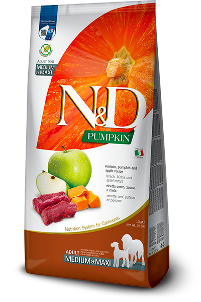 Farmina N&D Pumpkin - Venison & Apple Med/Maxi Dog Food 12kg