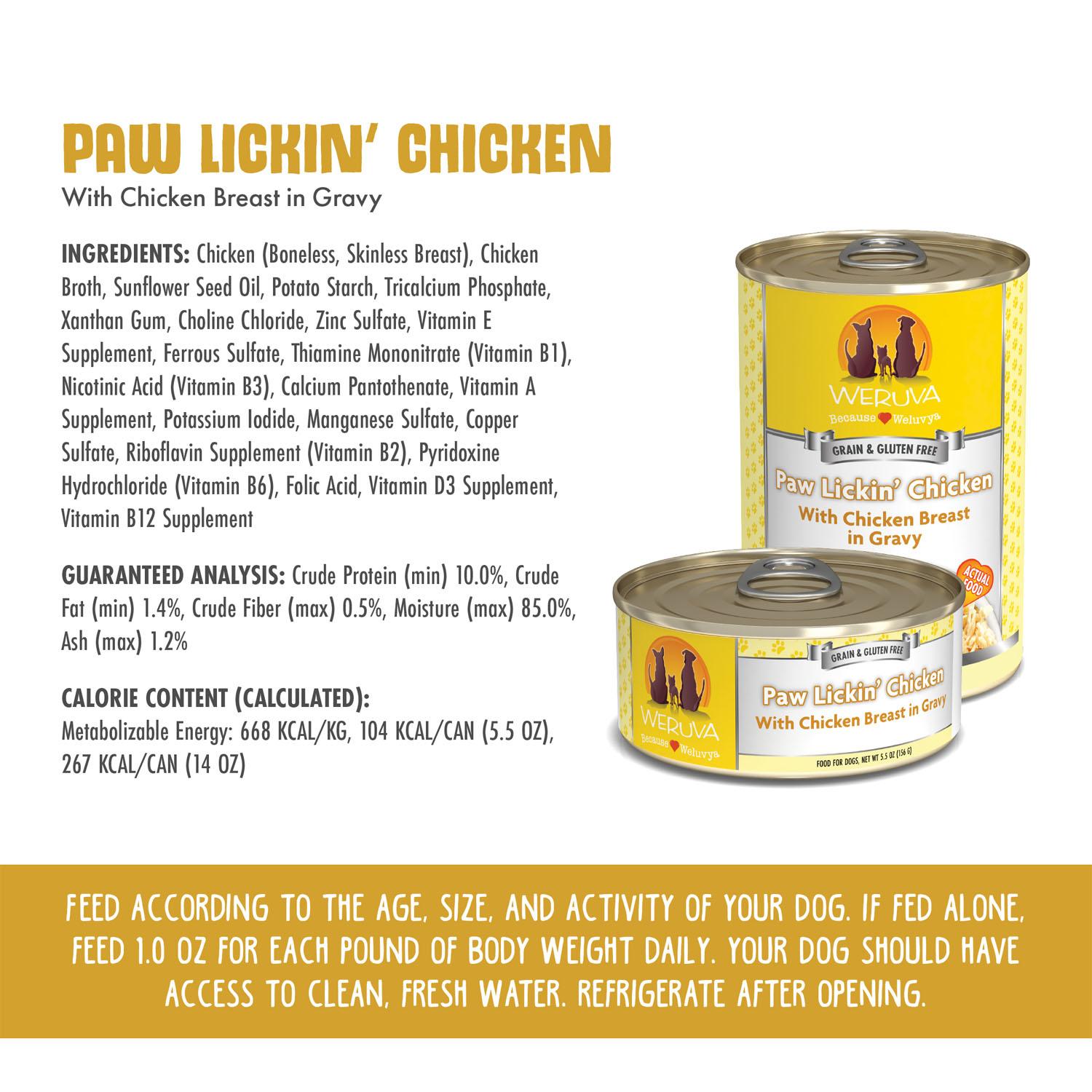 Weruva - Paw Lickin’ Chicken - Chicken Breast in Gravy 14oz