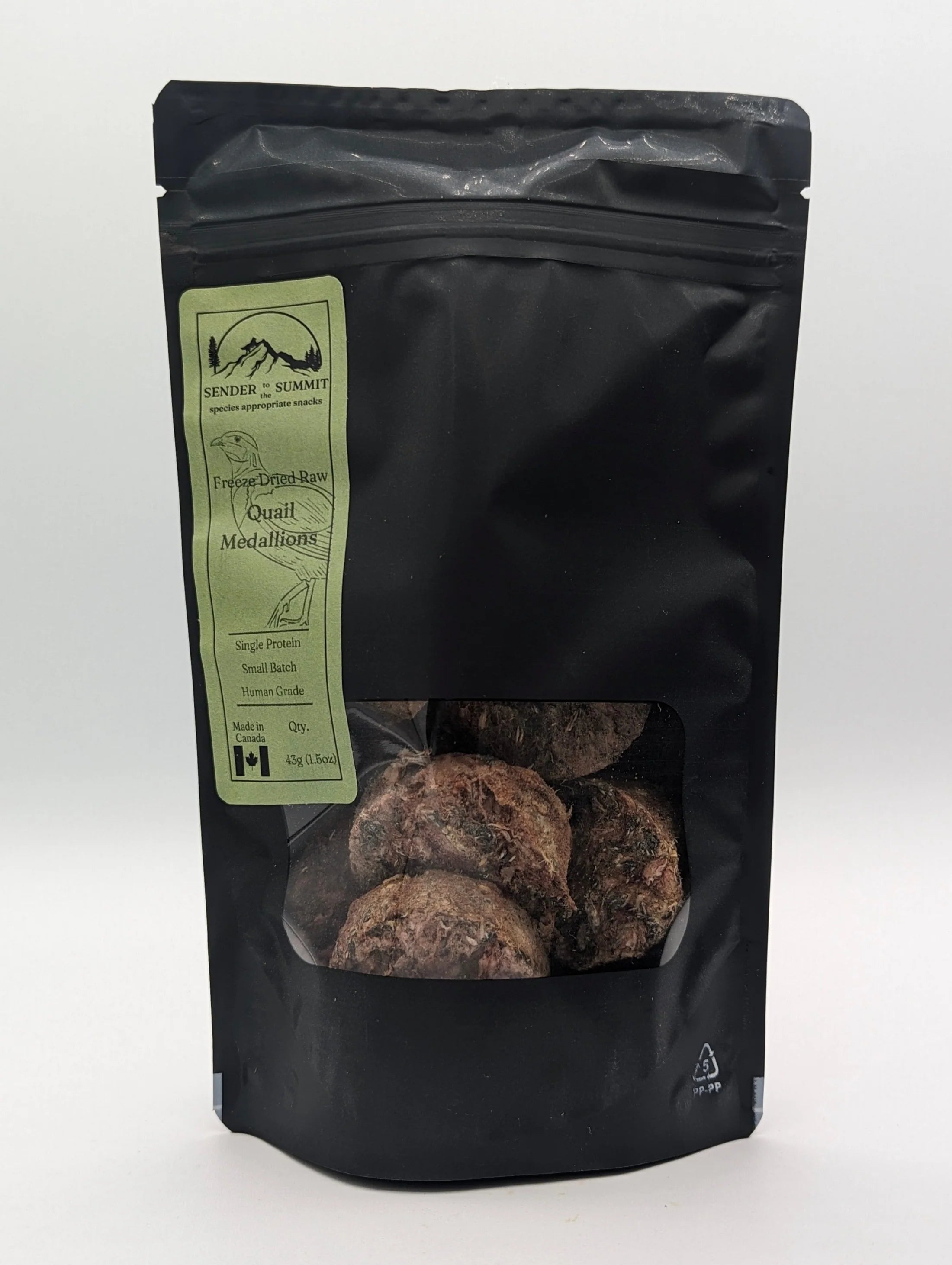Sender to the Summit - Freeze Dried Quail Medallions 85g