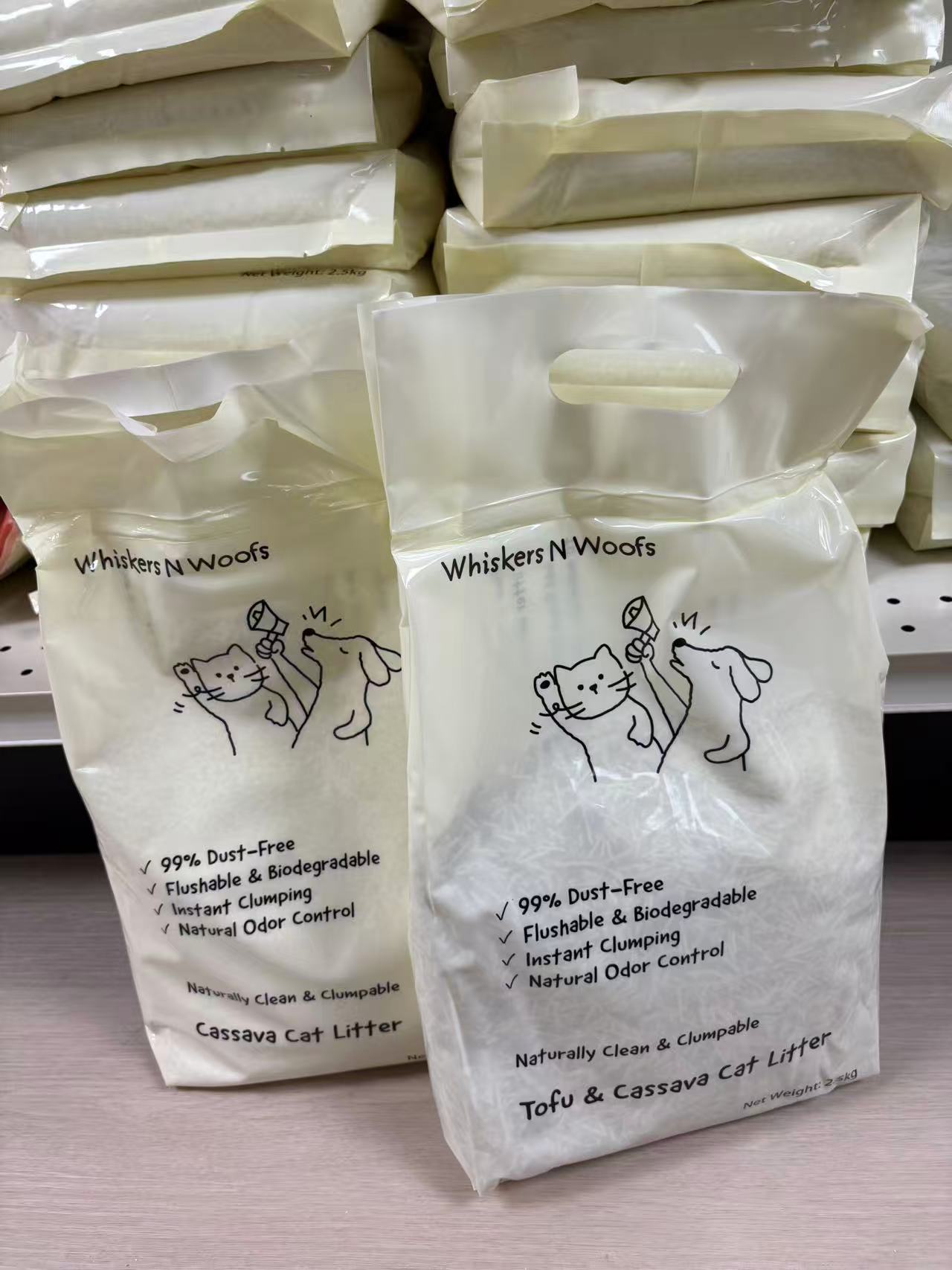 WhiskersNWoofs - Tofu+Cassava/Cassava Cat Litter 2.5kg