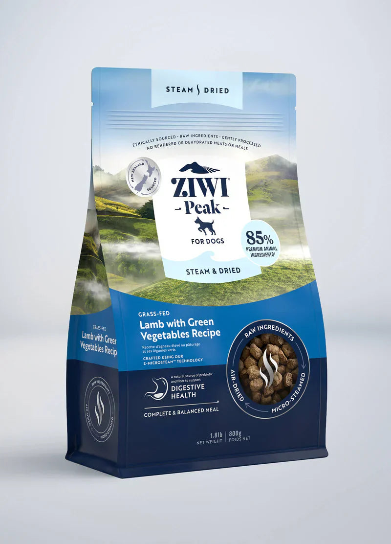 ZIWI - Steam & Dried Lamb with Green Vegetables Recipe Dog Food 800g image 0