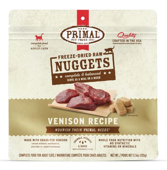 Primal - Freeze-Dried Raw Nuggets Vension Cat Food 5.5oz image 0