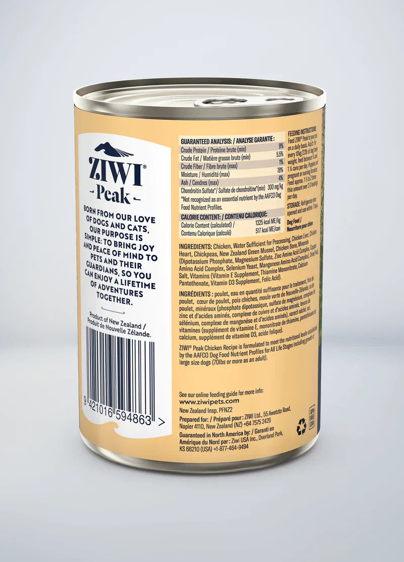 Ziwi - Chicken Recipe Dog Canned Food (390g) image 1