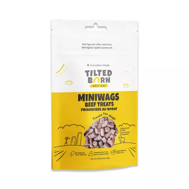 Tilted Barn Pet Co. - Miniwags Beef & Cranberry Dog Treats 100g